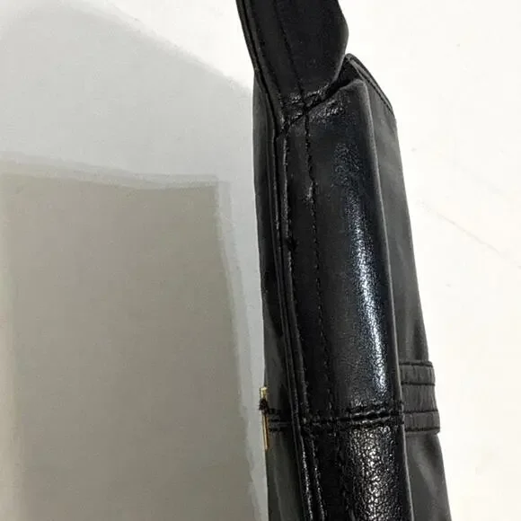 Perlina Black Patent Leather Black Kiss-lock Wallet Coin Purse Clutch EUC - Picture 9 of 15